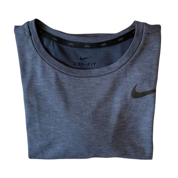 Nike Dri-Fit Short Sleeve T Shirt Men's Small Steel Blue Athletic Gym Stretch - Picture 3 of 15